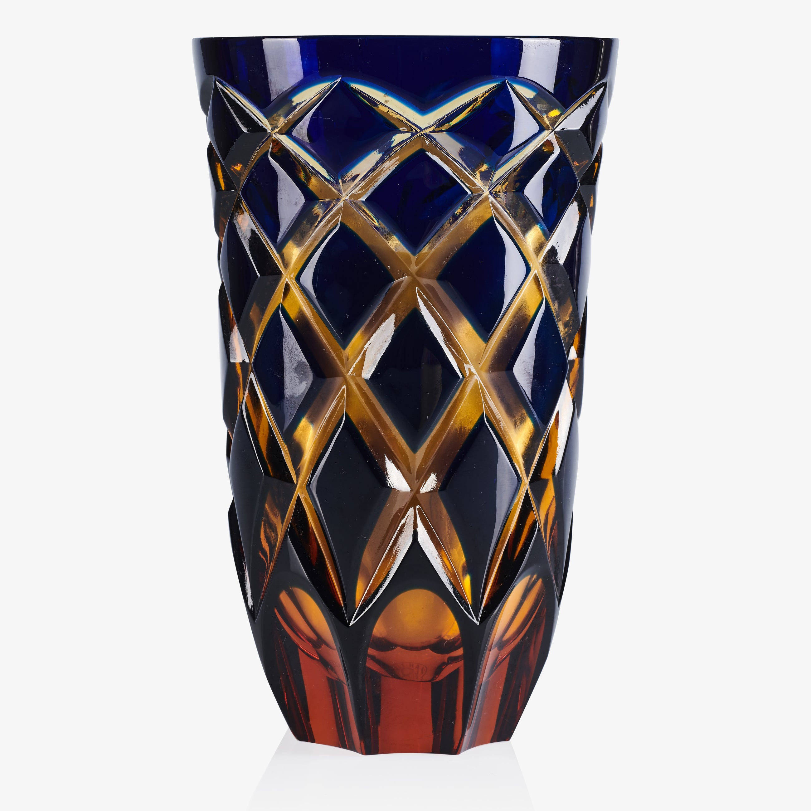 Candela Josephine - Cristallo Ambra e Blu Vaso