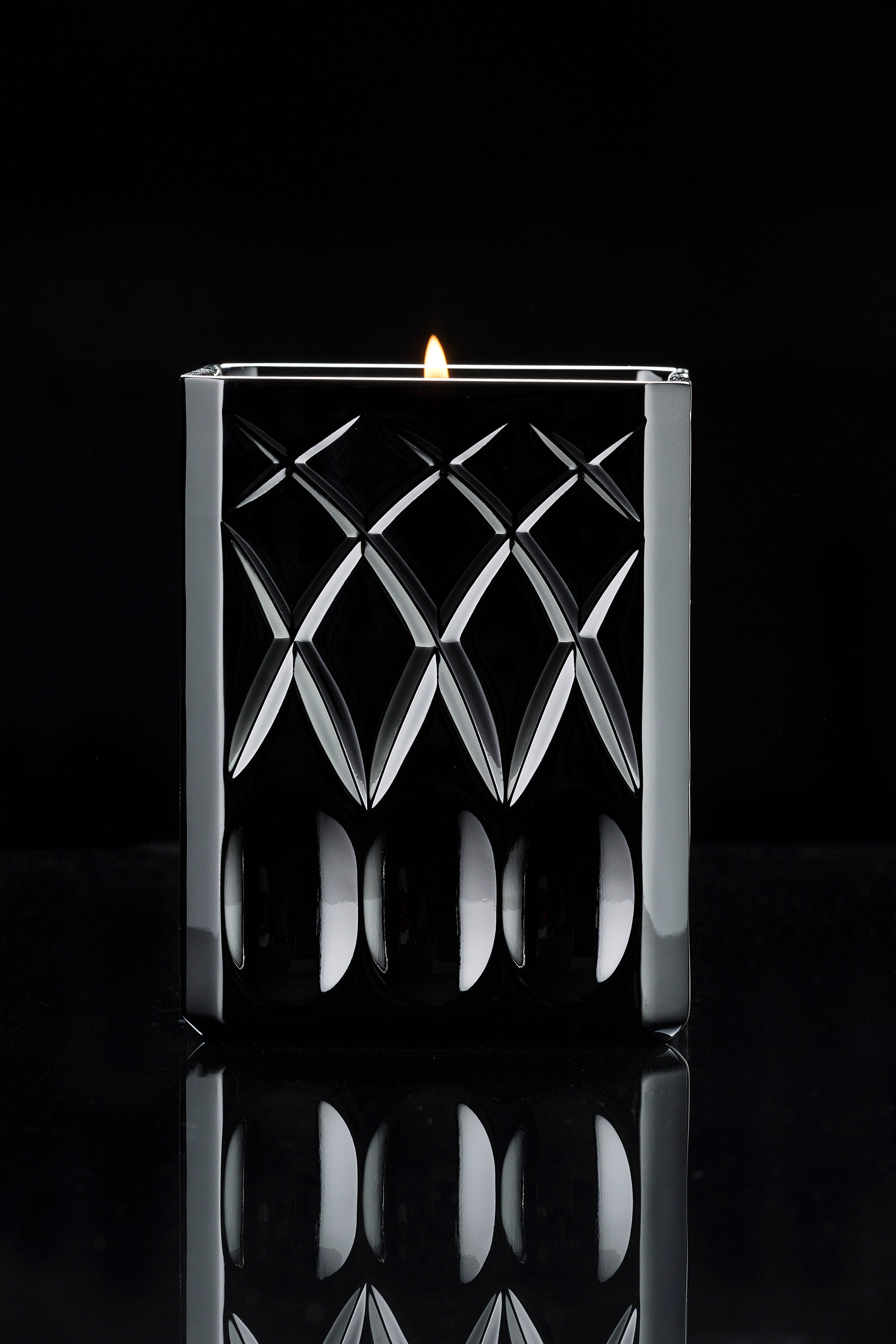 Candela Lipe - Cristallo Nero Lucido Decori Geometrici