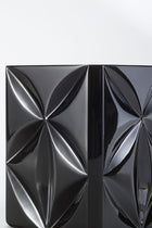 Lipe Candle - Shiny Black Crystal Geometric Floral Patterns