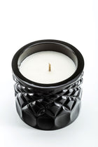Lidia Candle - Black Crystal Carved Pattern