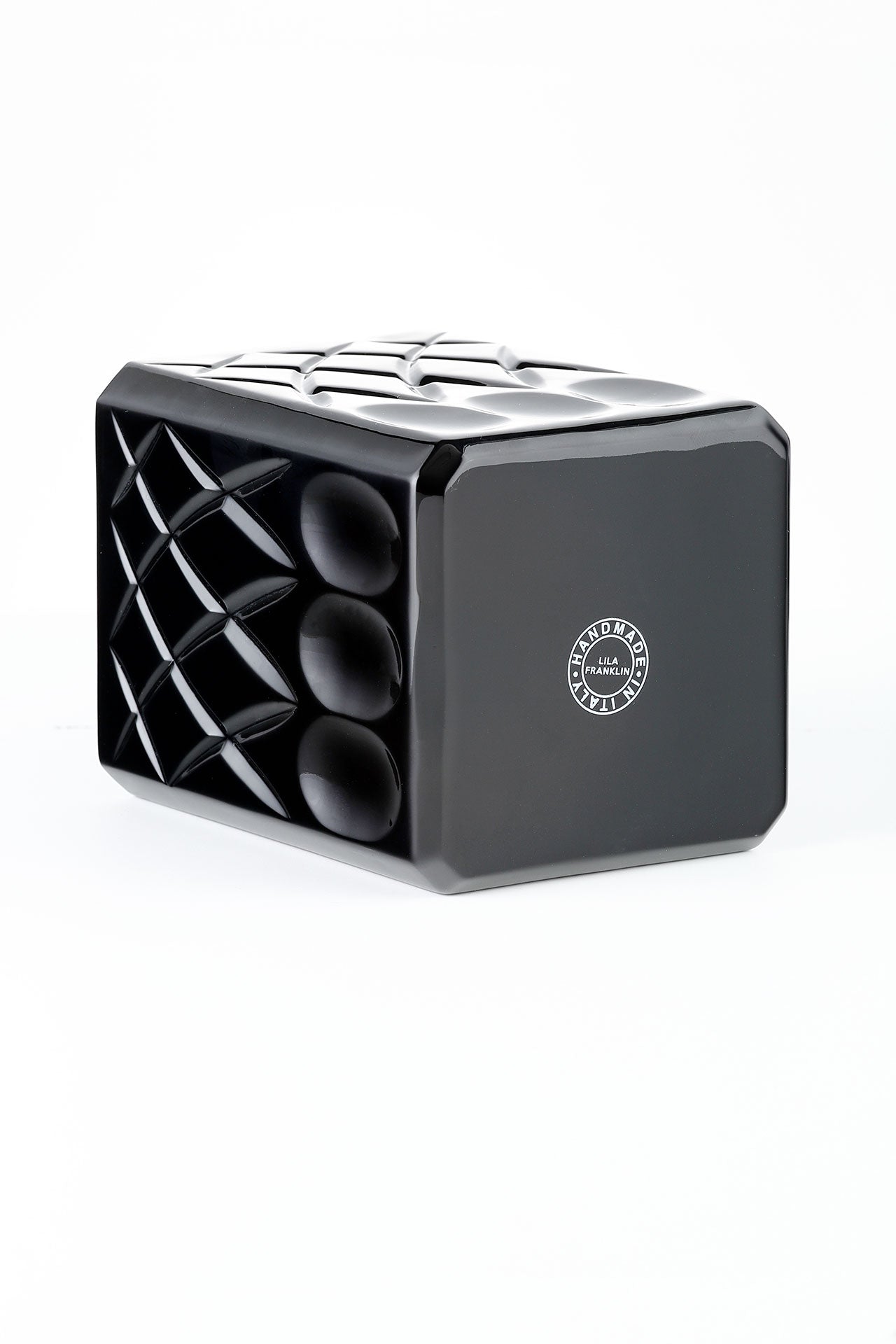 Candela Lipe - Cristallo Nero Lucido Decori Geometrici