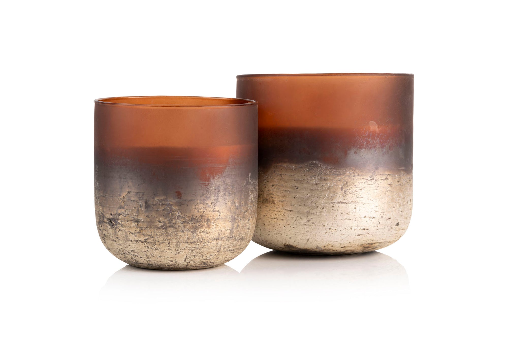 Aurora Set – Scented Candle Half Silver Half Brown (Set of 2)
