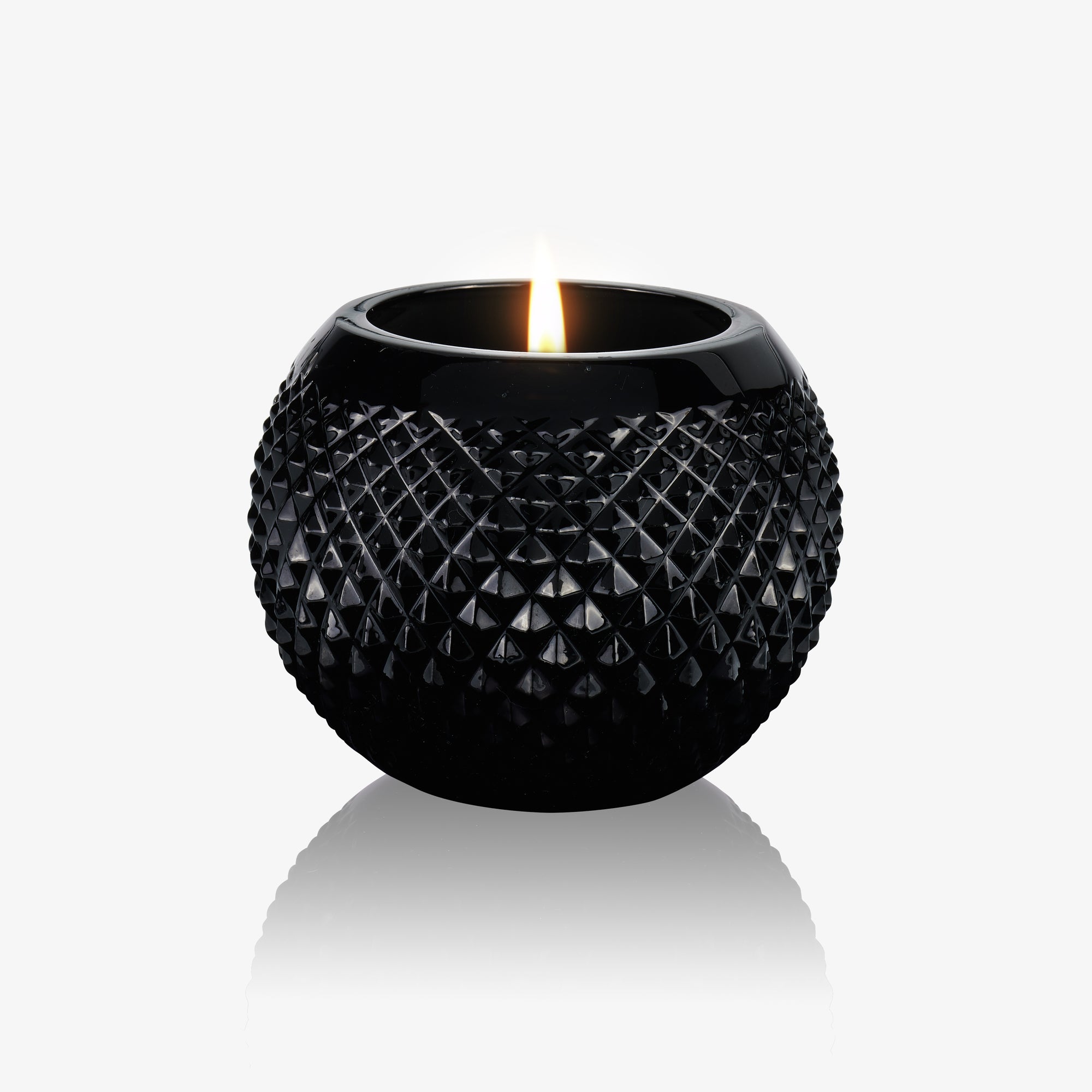 Lili Candle - Black Crystal Pointed Pattern