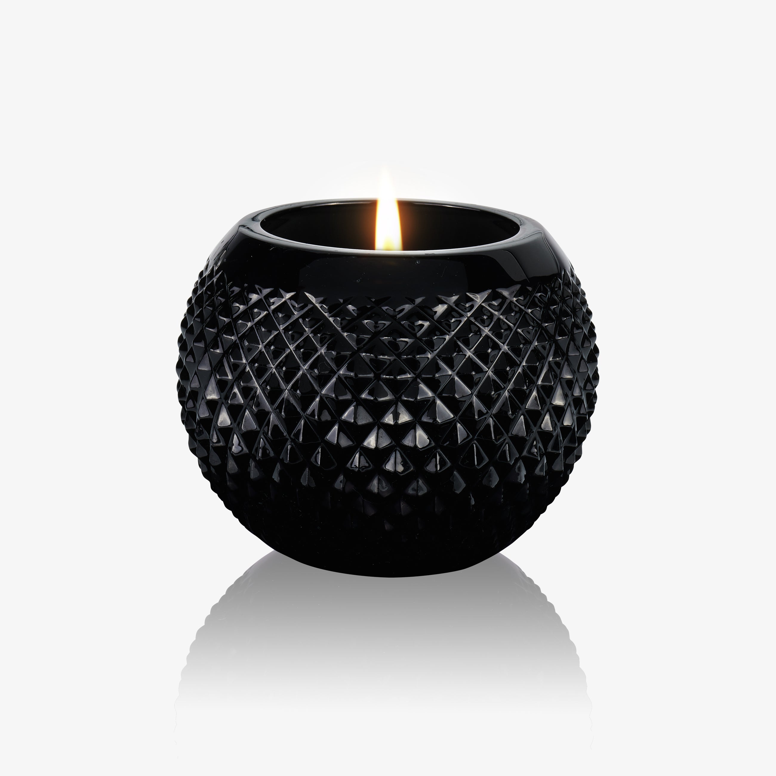 Lili Candle - Black Crystal Pointed Pattern