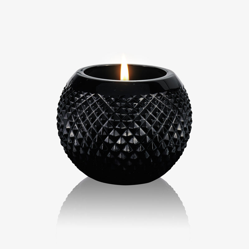 Lili Candle - Black Crystal Pointed Pattern