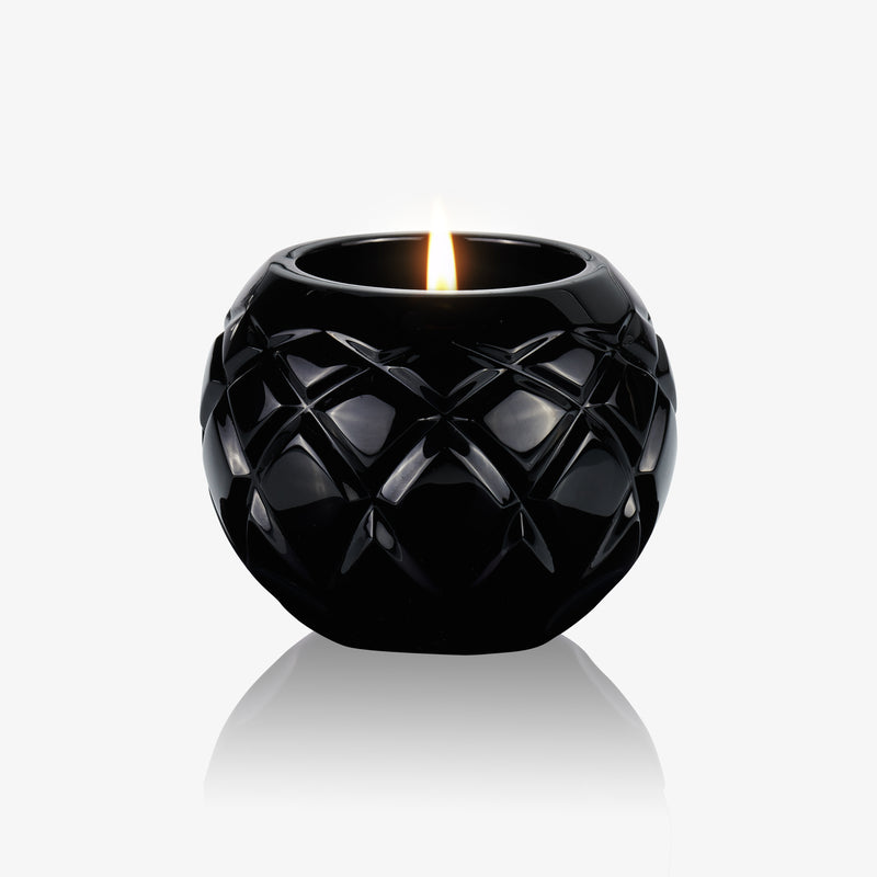 Lili Candle - Black Crystal Carved