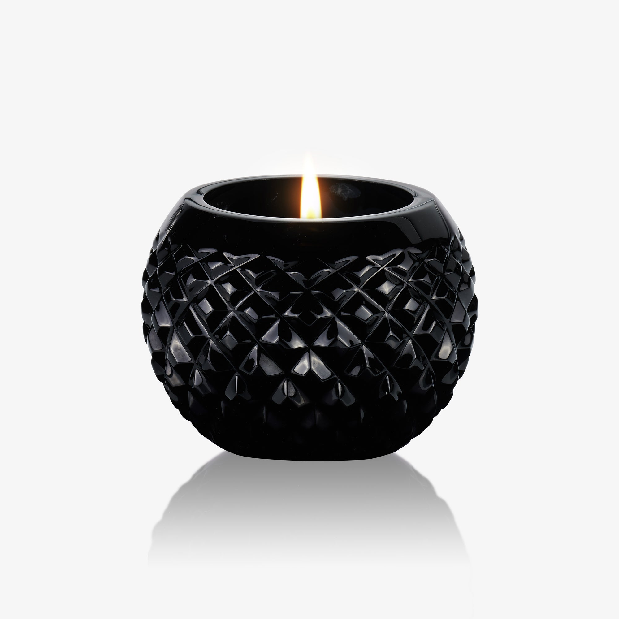 Lili Candle - Black Crystal Net Pattern
