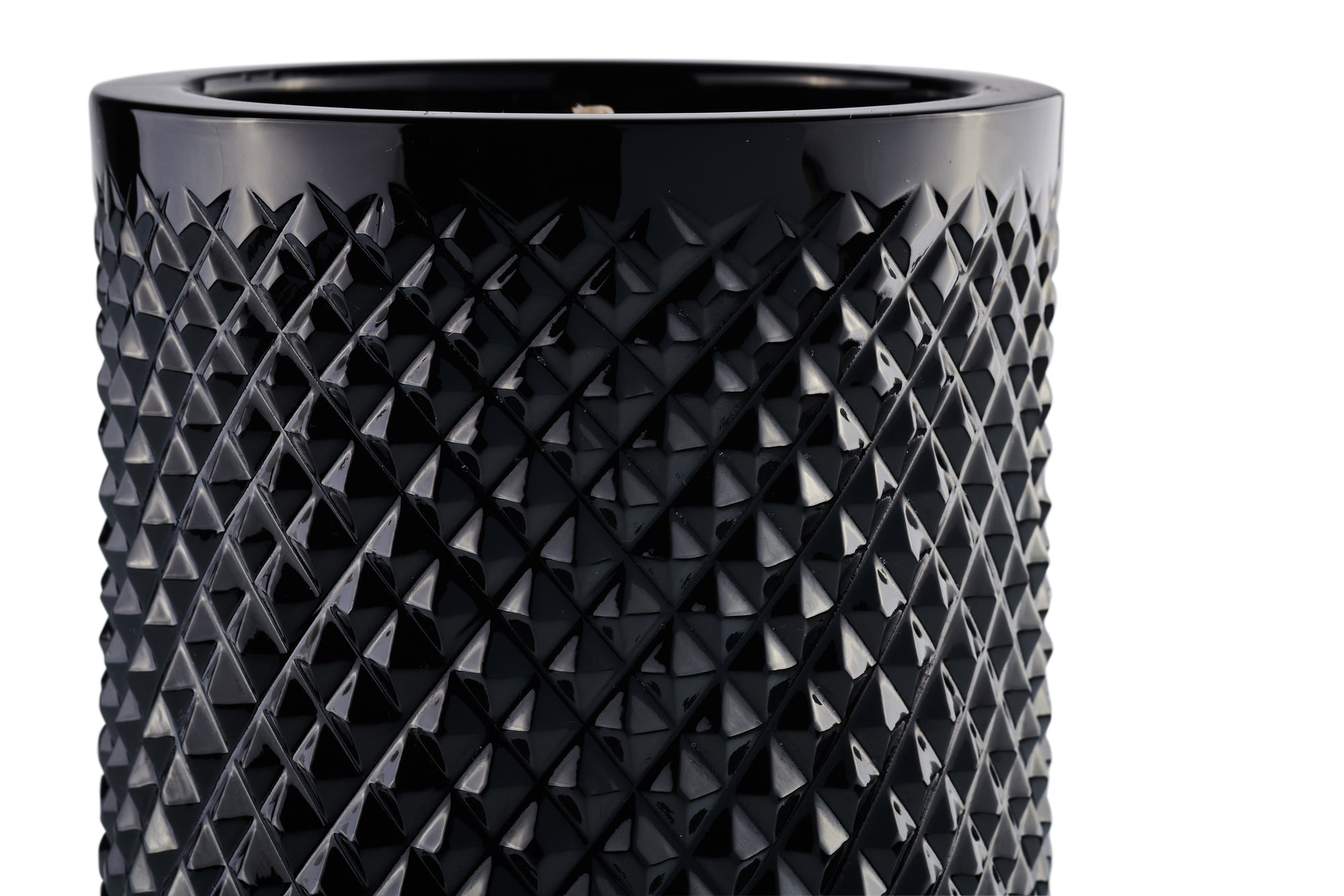 Lidia Candle - Black Crystal Net Pattern