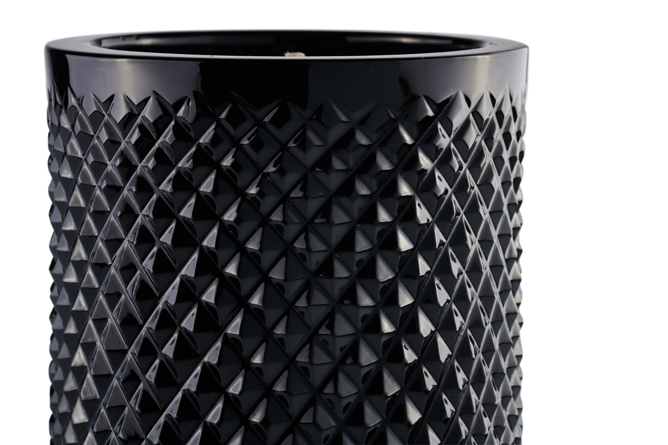 Lidia Candle - Black Crystal Net Pattern