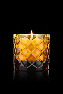 Lidia Candle - Amber Crystal Diamond Motif