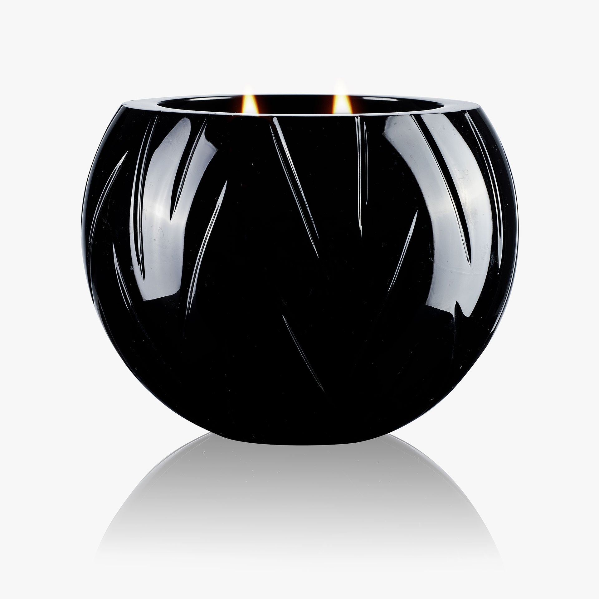 Candela Louisa - Cristallo con Intagli Verticali Nero