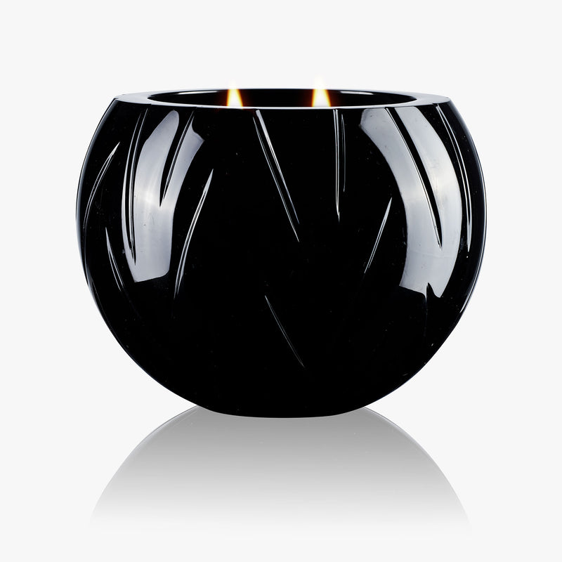 Candela Louisa - Cristallo con Intagli Verticali Nero