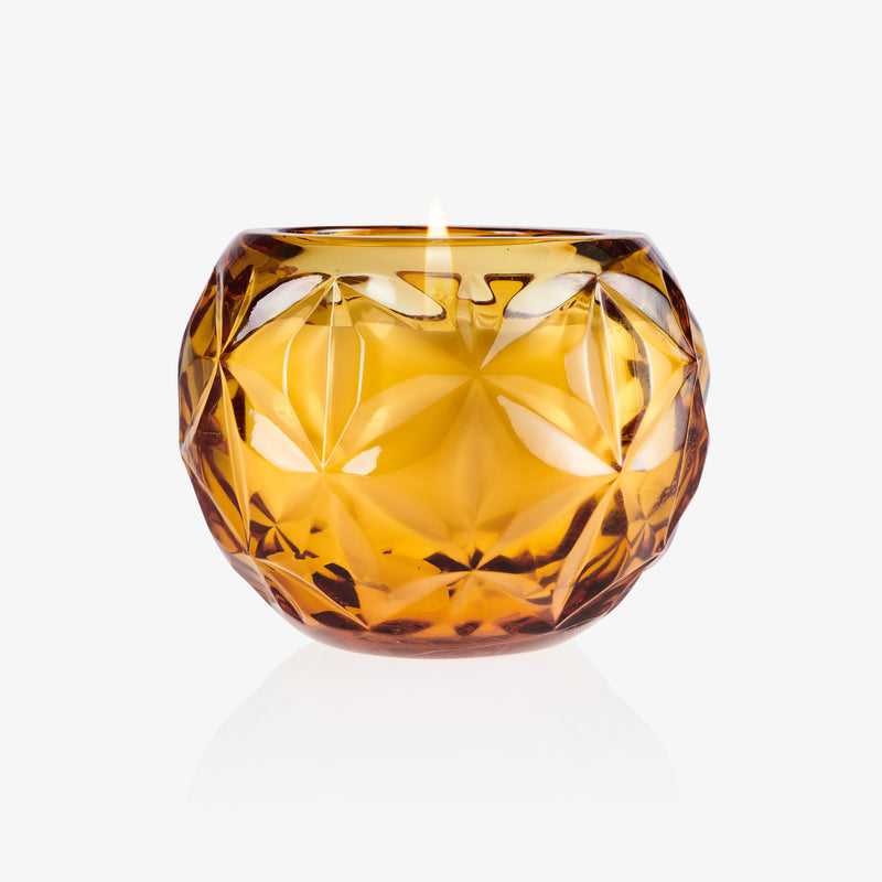 Lili Candle - Amber Crystal Petals Motif