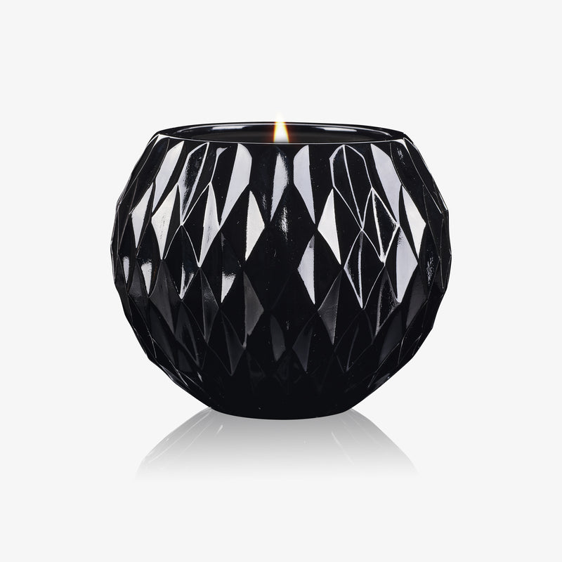 Lili Candle - Black Crystal Diamond Pattern