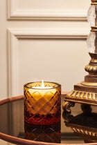 Lidia Candle - Amber Crystal Diamond Motif