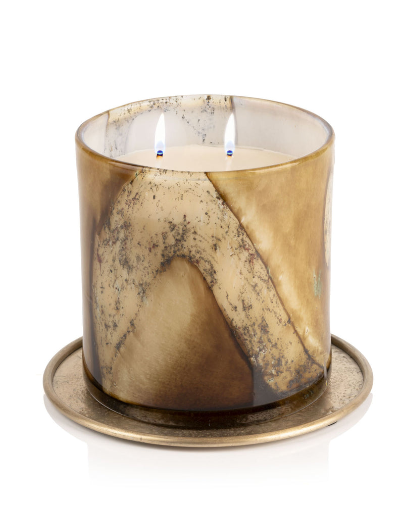 Olivia - Candela Limited Edition – Vetro Artistico Effetto Marmorizzato
